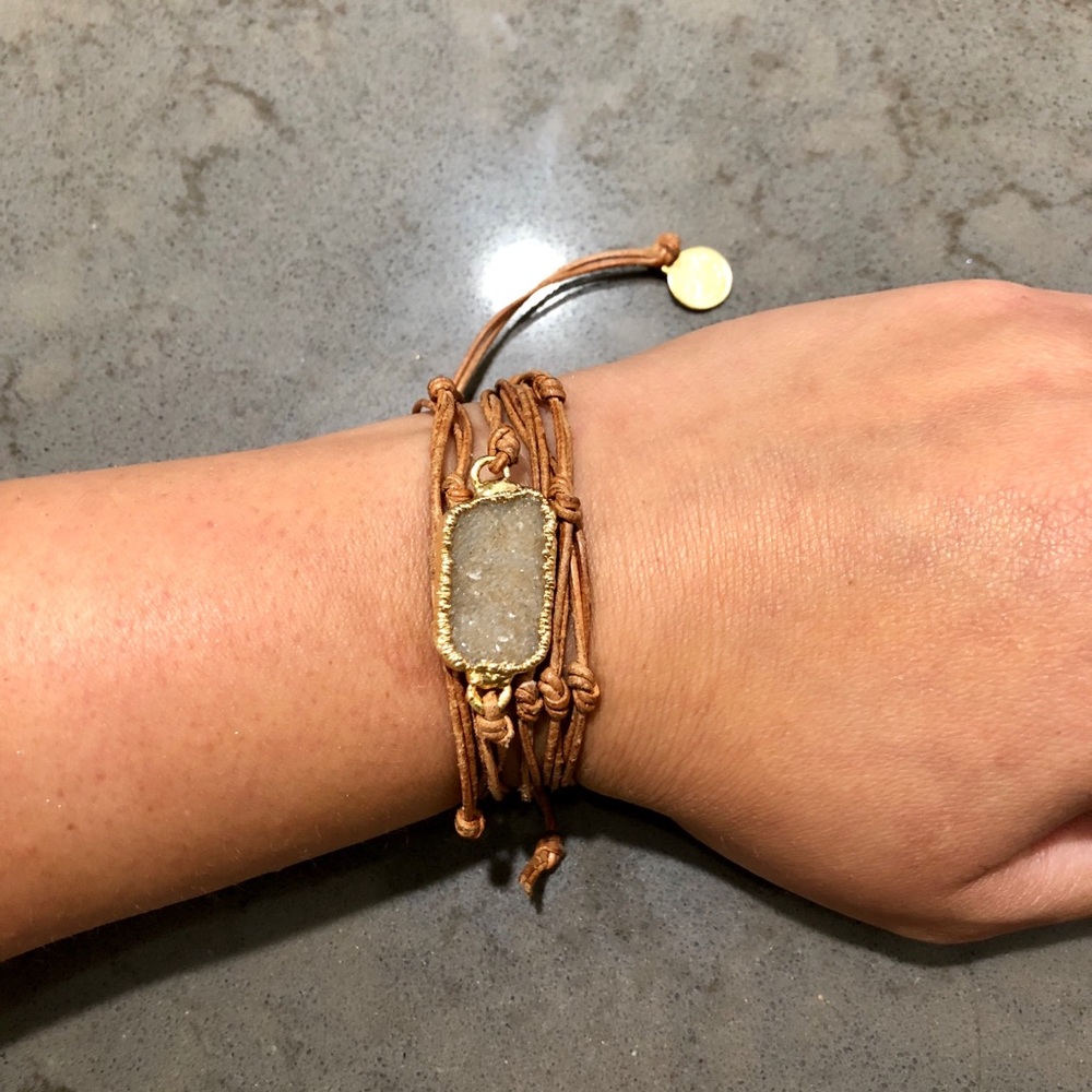 Crystal geode bracelet